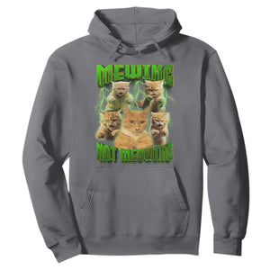 Funny Cat Meme Mewing Not Meowing Hoodie TS09 Charcoal Print Your Wear