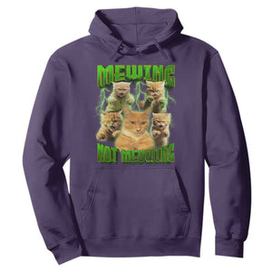 Funny Cat Meme Mewing Not Meowing Hoodie TS09 Purple Print Your Wear