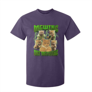 Funny Cat Meme Mewing Not Meowing T Shirt For Kid TS09 Purple Print Your Wear