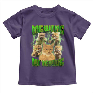 Funny Cat Meme Mewing Not Meowing Toddler T Shirt TS09 Purple Print Your Wear