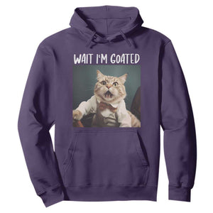 Funny Meme Cat Hoodie Wait I'm Goat TS09 Purple Print Your Wear