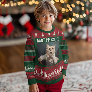 Funny Meme Cat Ugly Christmas Sweater Wait I'm Goat TS09 Christmas Print Your Wear
