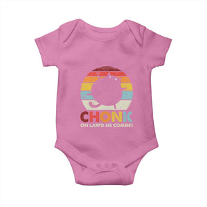 Funny Fat Cat Baby Onesie Chonk Oh Lawd He Comin' TS09 Azalea Print Your Wear