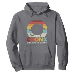 Funny Fat Cat Hoodie Chonk Oh Lawd He Comin' TS09 Charcoal Print Your Wear