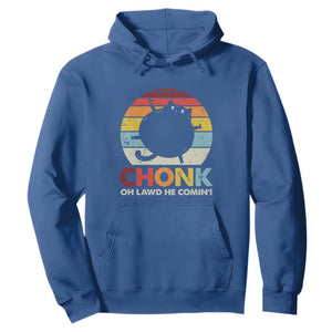 Funny Fat Cat Hoodie Chonk Oh Lawd He Comin' TS09 Royal Blue Print Your Wear