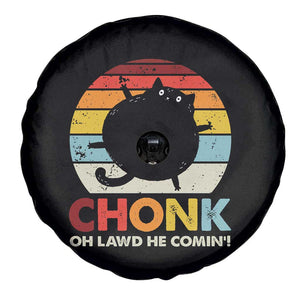 Funny Fat Cat Spare Tire Cover Chonk Oh Lawd He Comin' TS09 Print Your Wear