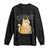 Funny Fat Cat Long Sleeve Shirt Chonk Drinking Bubble Tea TS09 Black Print Your Wear