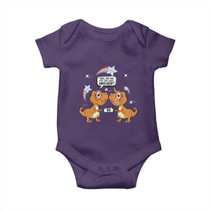 Funny Dinosaur Eat The Last Unicorn Baby Onesie TS09 Purple Print Your Wear