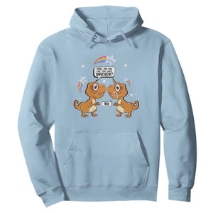 Funny Dinosaur Eat The Last Unicorn Hoodie TS09 Light Blue Print Your Wear