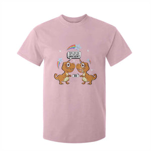 Funny Dinosaur Eat The Last Unicorn T Shirt For Kid TS09 Light Pink Print Your Wear