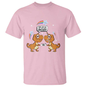 Funny Dinosaur Eat The Last Unicorn T Shirt TS09 Light Pink Print Your Wear