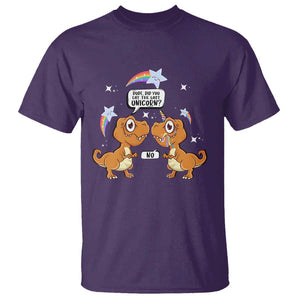 Funny Dinosaur Eat The Last Unicorn T Shirt TS09 Purple Print Your Wear