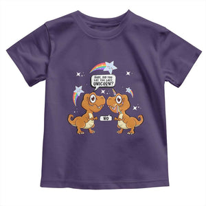 Funny Dinosaur Eat The Last Unicorn Toddler T Shirt TS09 Purple Print Your Wear