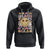 In My 100 Days Of School Era Retro Groovy Hoodie TS09 Black Printyourwear