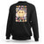 In My 100 Days Of School Era Retro Groovy Sweatshirt TS09 Black Printyourwear