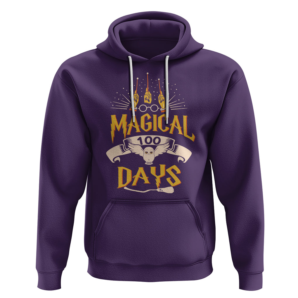 Magical 100 Days Of School Magic Owl Hoodie TS09 Purple Printyourwear
