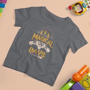 Magical 100 Days Of School Magic Owl T Shirt For Kid TS09 Charcoal Printyourwear