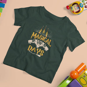 Magical 100 Days Of School Magic Owl T Shirt For Kid TS09 Dark Forest Green Printyourwear