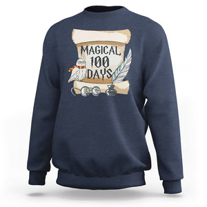 Magical 100 Days Of School Vintage Letter Magic Owl Sweatshirt TS09 Navy Printyourwear