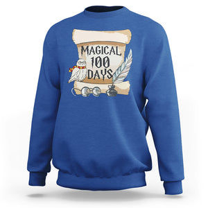 Magical 100 Days Of School Vintage Letter Magic Owl Sweatshirt TS09 Royal Blue Printyourwear