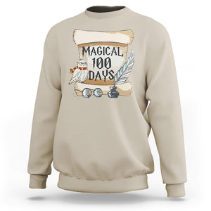 Magical 100 Days Of School Vintage Letter Magic Owl Sweatshirt TS09 Sand Printyourwear