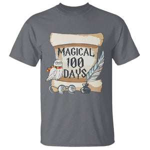 Magical 100 Days Of School Vintage Letter Magic Owl T Shirt TS09 Charcoal Printyourwear