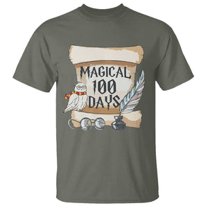 Magical 100 Days Of School Vintage Letter Magic Owl T Shirt TS09 Military Green Printyourwear