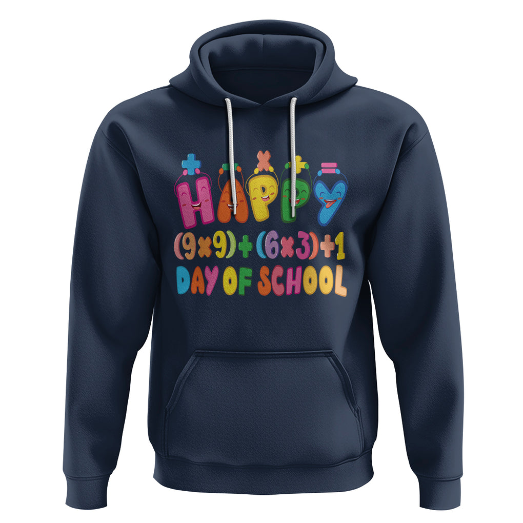 Math Formula 100 Days Of School Funny Math Teacher Hoodie TS09 Navy Printyourwear