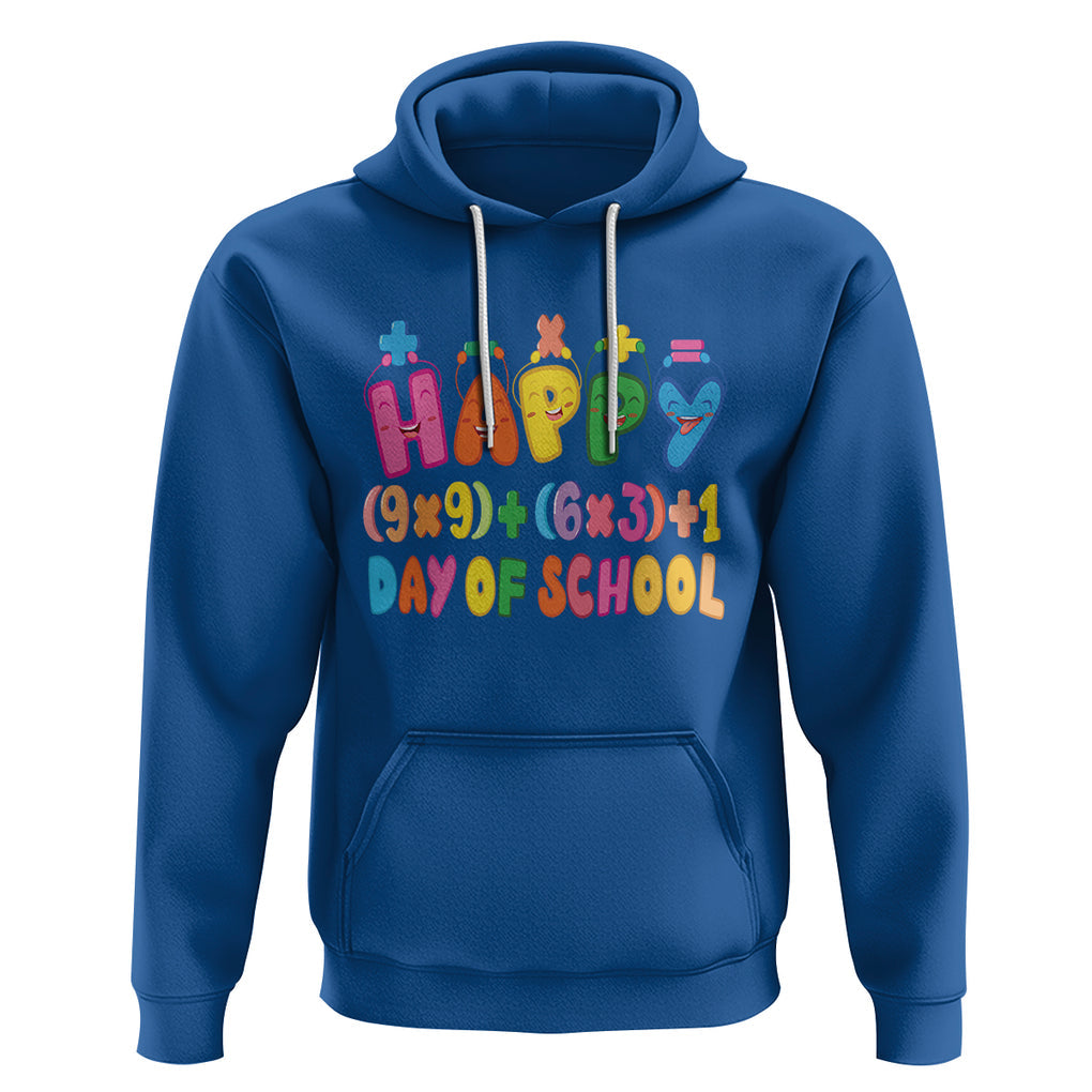 Math Formula 100 Days Of School Funny Math Teacher Hoodie TS09 Royal Blue Printyourwear