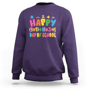 Math Formula 100 Days Of School Funny Math Teacher Sweatshirt TS09 Purple Printyourwear