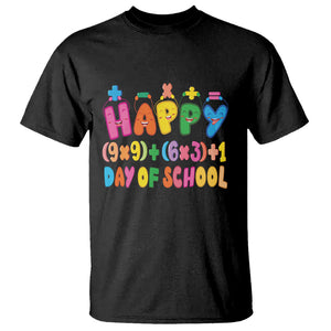 Math Formula 100 Days Of School Funny Math Teacher T Shirt TS09 Black Printyourwear