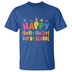 Math Formula 100 Days Of School Funny Math Teacher T Shirt TS09 Royal Blue Printyourwear