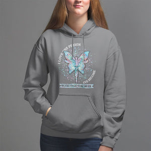 Nurse Hoodie I Love The Person I've Become Because I Fought To Become Her TS09 Charcoal Printyourwear