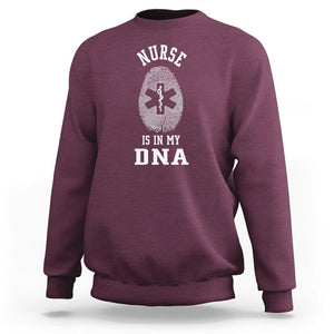 Nurse Sweatshirt Nursing Is In My DNA TS09 Maroon Printyourwear