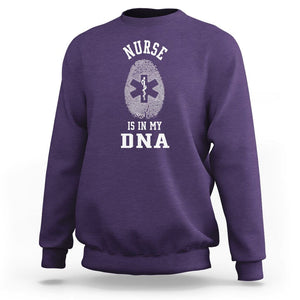 Nurse Sweatshirt Nursing Is In My DNA TS09 Purple Printyourwear