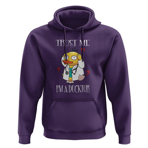 Funny Duck Doctor Hoodie Trust Me I'm A Ducktor TS09 Purple Printyourwear