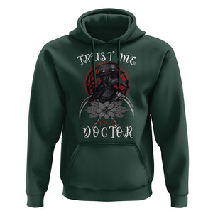 Plague Doctor Hoodie Trust Me I'm A Doctor Face Mask Physician TS09 Dark Forest Green Printyourwear