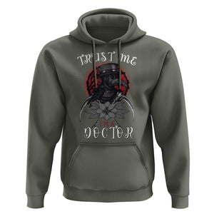 Plague Doctor Hoodie Trust Me I'm A Doctor Face Mask Physician TS09 Military Green Printyourwear