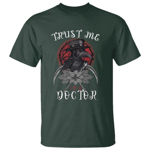 Plague Doctor T Shirt Trust Me I'm A Doctor Face Mask Physician TS09 Dark Forest Green Printyourwear