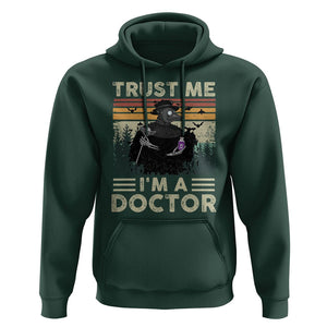 Plague Doctor Hoodie Trust Me I'm A Doctor Face Mask Physician TS09 Dark Forest Green Printyourwear