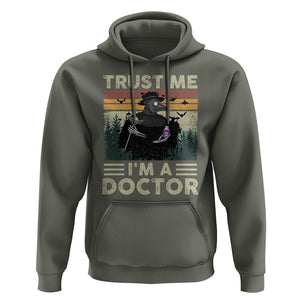 Plague Doctor Hoodie Trust Me I'm A Doctor Face Mask Physician TS09 Military Green Printyourwear