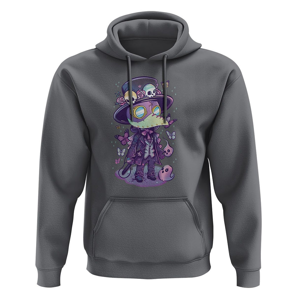 Pastel Goth Cute Creepy Plague Doctor Hoodie TS09 Charcoal Printyourwear