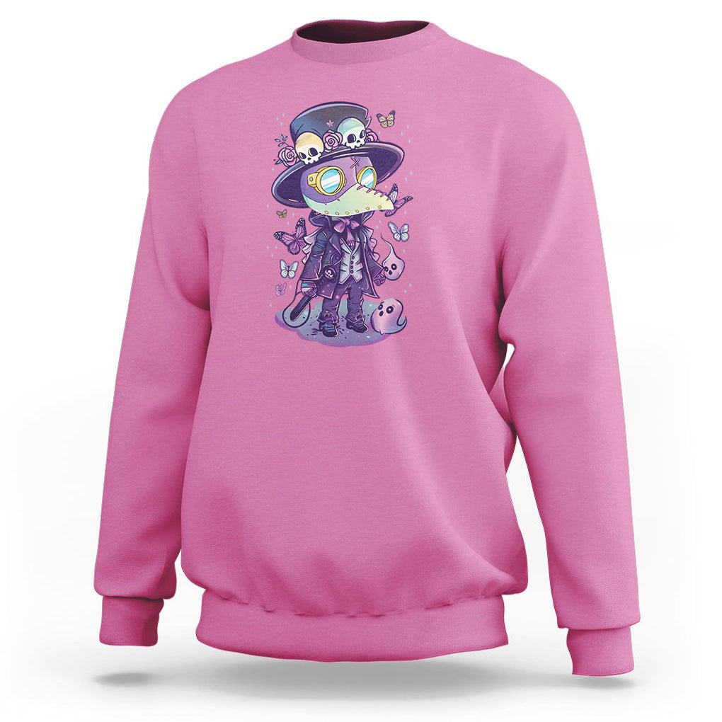 Pastel Goth Cute Creepy Plague Doctor Sweatshirt TS09 Azalea Printyourwear