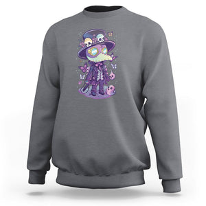 Pastel Goth Cute Creepy Plague Doctor Sweatshirt TS09 Charcoal Printyourwear