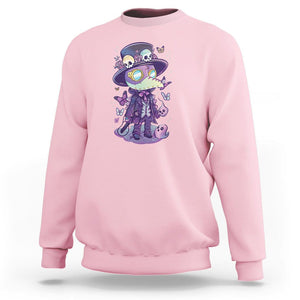 Pastel Goth Cute Creepy Plague Doctor Sweatshirt TS09 Light Pink Printyourwear