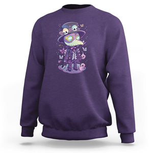 Pastel Goth Cute Creepy Plague Doctor Sweatshirt TS09 Purple Printyourwear