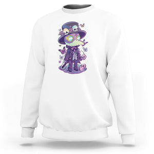 Pastel Goth Cute Creepy Plague Doctor Sweatshirt TS09 White Printyourwear