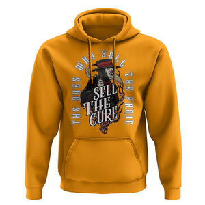 Plague Doctor Hoodie The Ones Who Sell the Panic Sell the Cure TS09 Gold Printyourwear