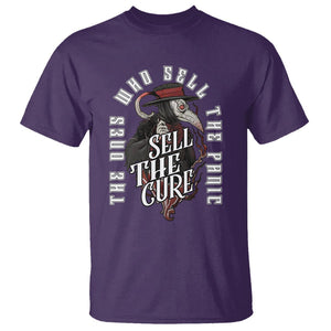 Plague Doctor T Shirt The Ones Who Sell the Panic Sell the Cure TS09 Purple Printyourwear