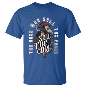 Plague Doctor T Shirt The Ones Who Sell the Panic Sell the Cure TS09 Royal Blue Printyourwear